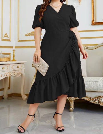 Rochie medie SHEIN CURVE, negru