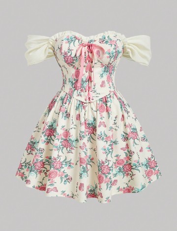 Rochie scurta SHEIN CURVE, floral