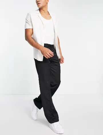 Pantaloni Topman, negru Negru