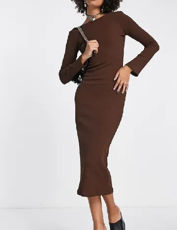 Rochie medie Envii, maro Maro