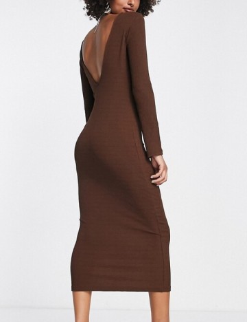 Rochie medie Envii, maro