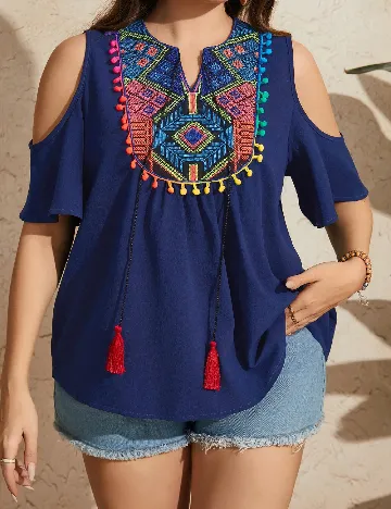 Bluza SHEIN CURVE, bleumarin Albastru