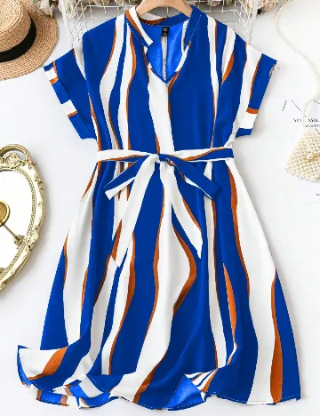 Rochie scurta SHEIN CURVE, albastru Albastru
