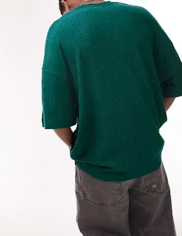 Tricou Oversize Topman, verde