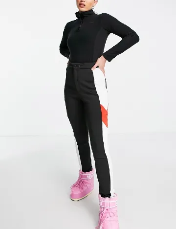 Pantaloni de ski Threadbare, negru Negru