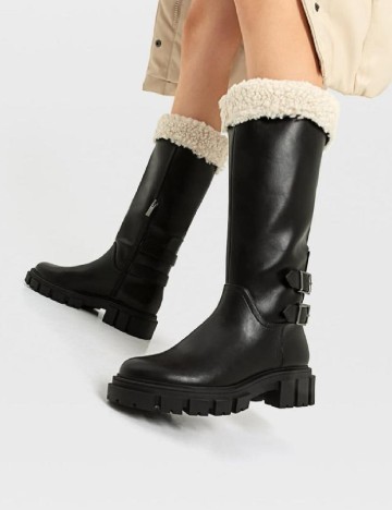Cizme Stradivarius, negru