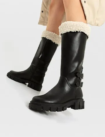Cizme Stradivarius, negru Negru