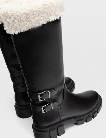 Cizme Stradivarius, negru Negru
