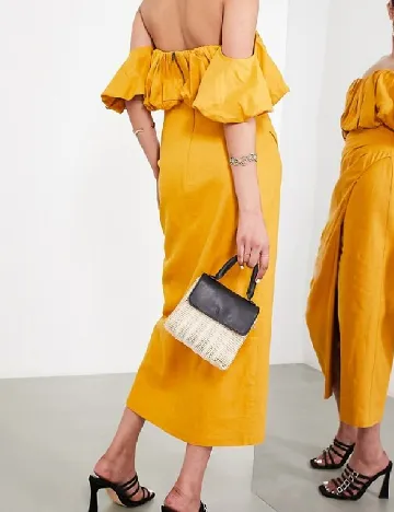 Fusta ASOS, galben Galben