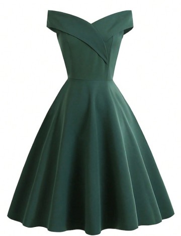 Rochie scurta SHEIN CURVE, verde