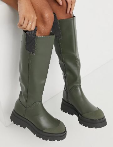Cizme Stradivarius, verde
