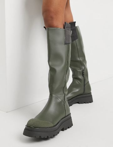 Cizme Stradivarius, verde