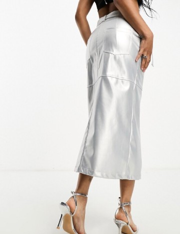 Fusta extro&vert, argintiu