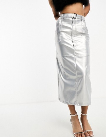 Fusta extro&vert, argintiu