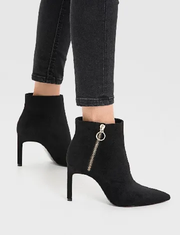Botine Stradivarius, negru Negru