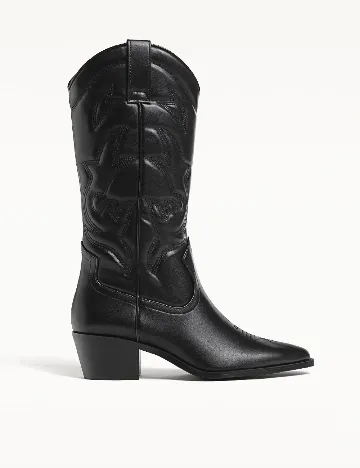 Cizme Stradivarius, negru Negru