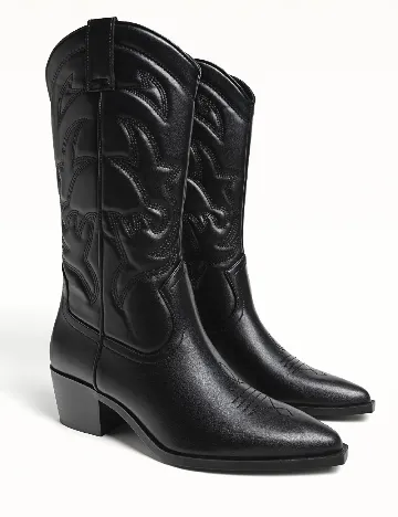 Cizme Stradivarius, negru Negru