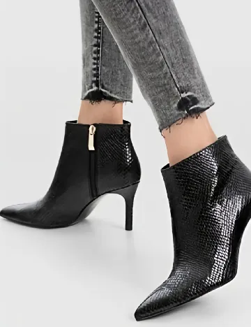 Botine Stradivarius, negru Negru