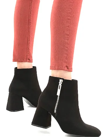 Botine Stradivarius, negru Negru