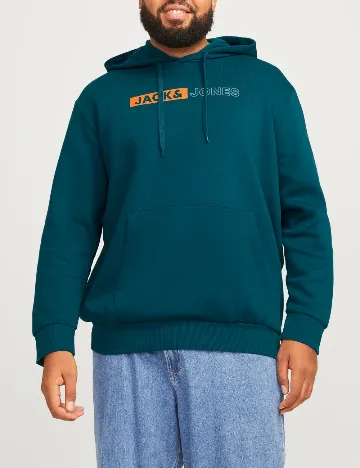 Hanorac Jack&Jones Plus Size Men, turcoaz