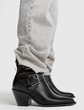 Botine Stradivarius, negru Negru