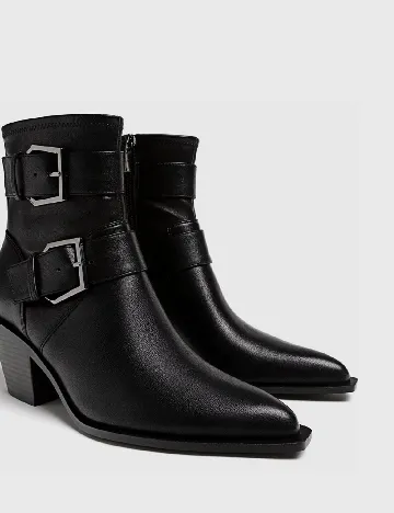 Botine Stradivarius, negru Negru