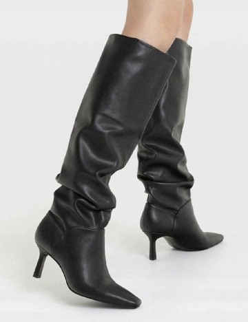 Cizme Stradivarius, negru