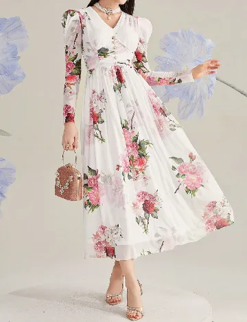 Rochie lunga SHEIN, floral Floral print