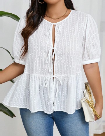 Bluza SHEIN CURVE, alb