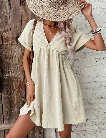 Rochie scurta SHEIN, ecru Alb
