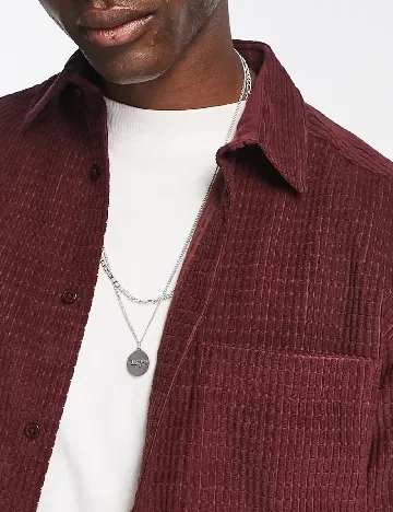 Camasa Oversize ASOS, visiniu Rosu