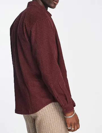 Camasa Oversize ASOS, visiniu Rosu