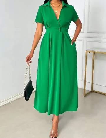 Rochie lunga SHEIN, verde Verde