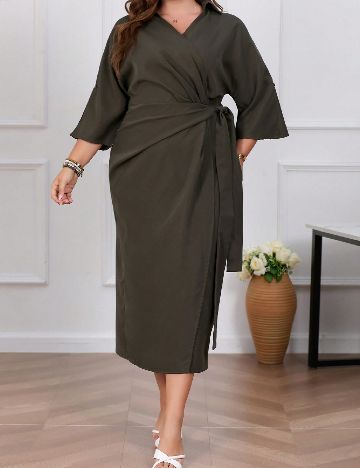 Rochie medie SHEIN CURVE, verde