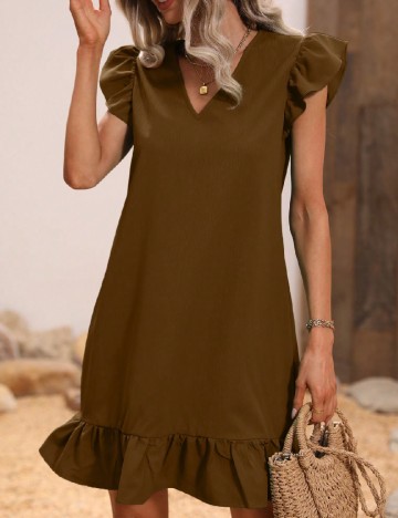Rochie scurta SHEIN, maro