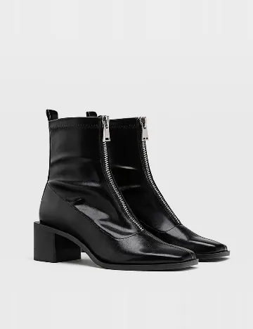 Botine Stradivarius, negru Negru