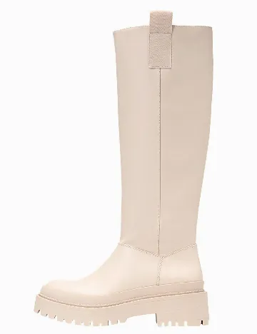 Cizme Stradivarius, crem Crem