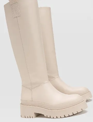 Cizme Stradivarius, crem Crem