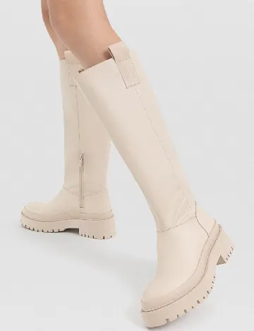Cizme Stradivarius, crem Crem