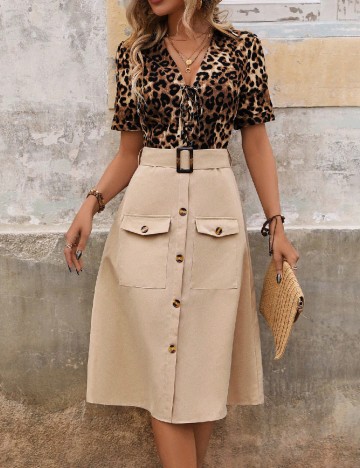 Rochie medie SHEIN, maro