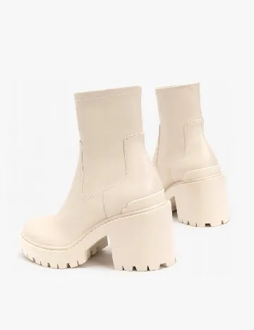 Botine Stradivarius, crem Crem