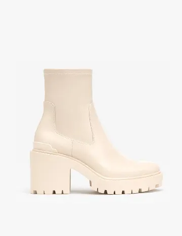 Botine Stradivarius, crem Crem