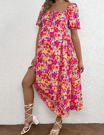 Rochie medie SHEIN Maternity, floral print Floral print