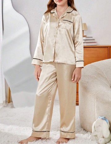 Pijama Shein Kids, crem