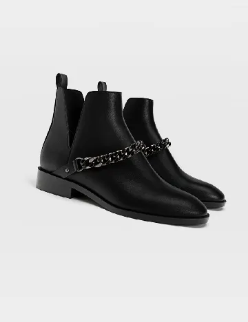 Botine Stradivarius, negru Negru
