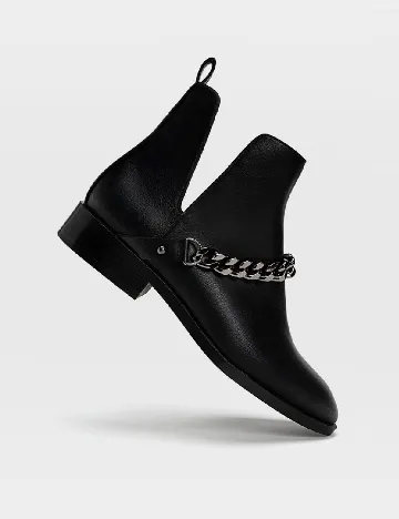 Botine Stradivarius, negru Negru