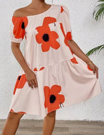 Rochie scurta SHEIN, piersica Portocaliu