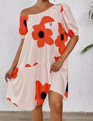 Rochie scurta SHEIN, piersica Portocaliu