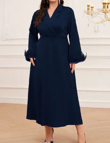 Rochie medie SHEIN CURVE, albastru Albastru