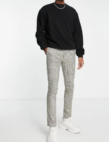 Pantaloni Topman, bej Crem